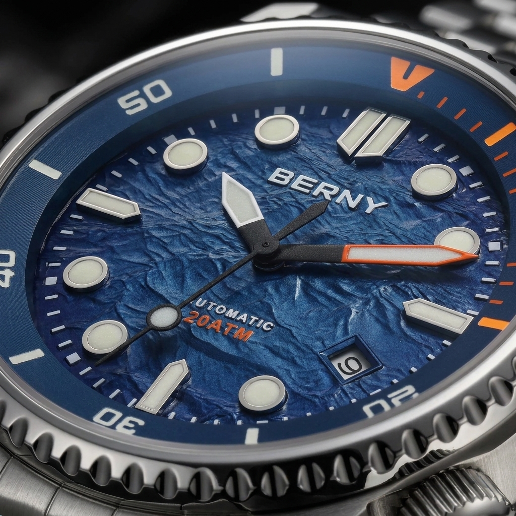 BERNY AM155M - dial macro detail