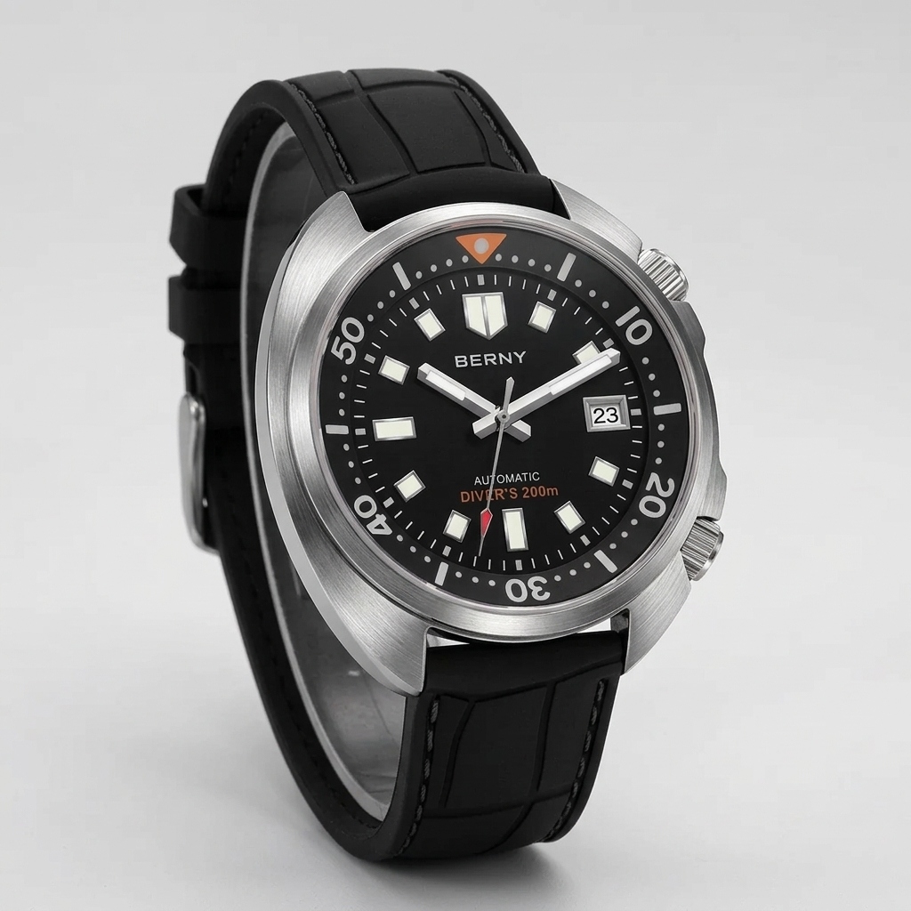 BERNY AM1970M - three-quarter case view