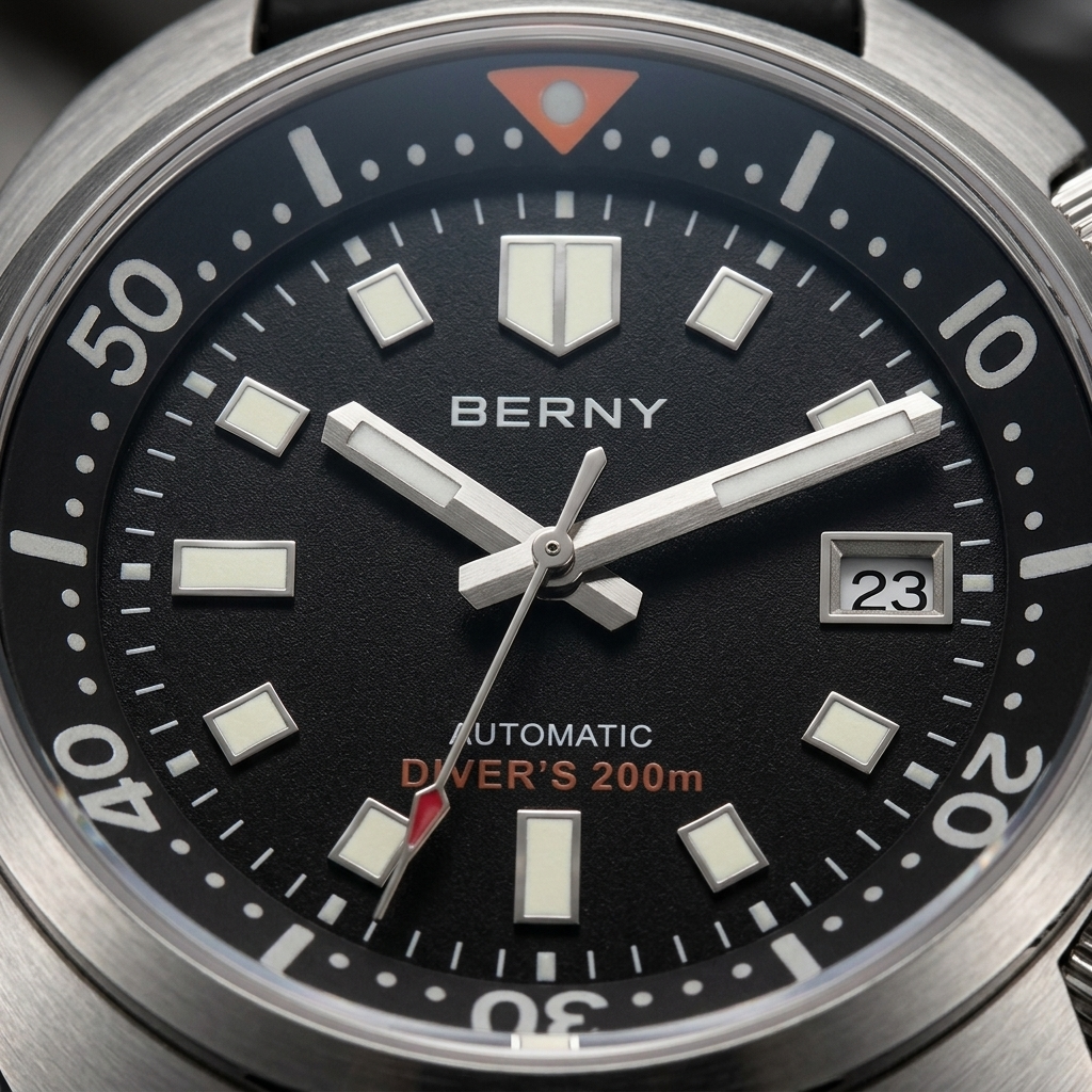 BERNY AM1970M - dial macro detail