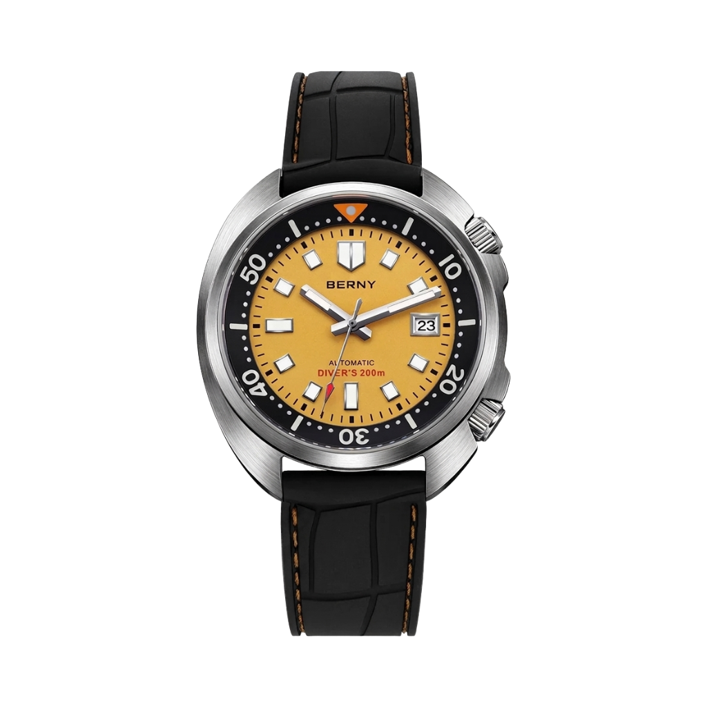 BERNY AM1970M - yellow dial front view packshot