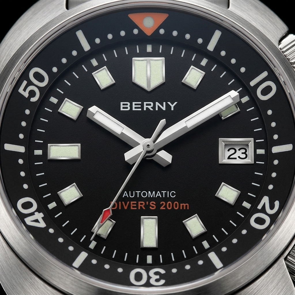 BERNY AM1970M - dial macro detail
