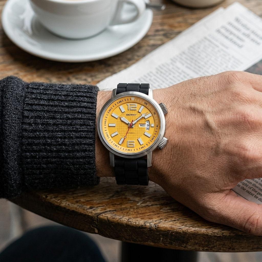 BERNY AM7081M - wrist shot lifestyle