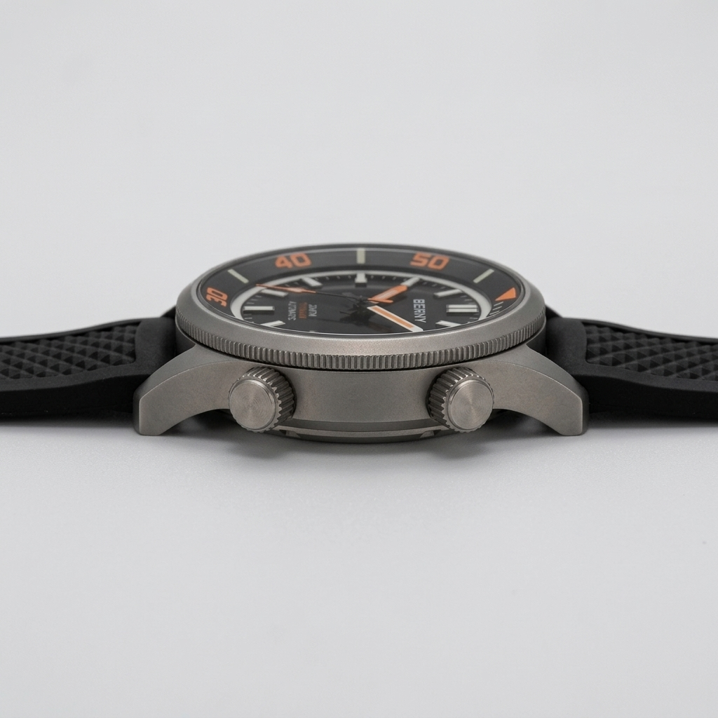 BERNY AMT149M - side profile case crown