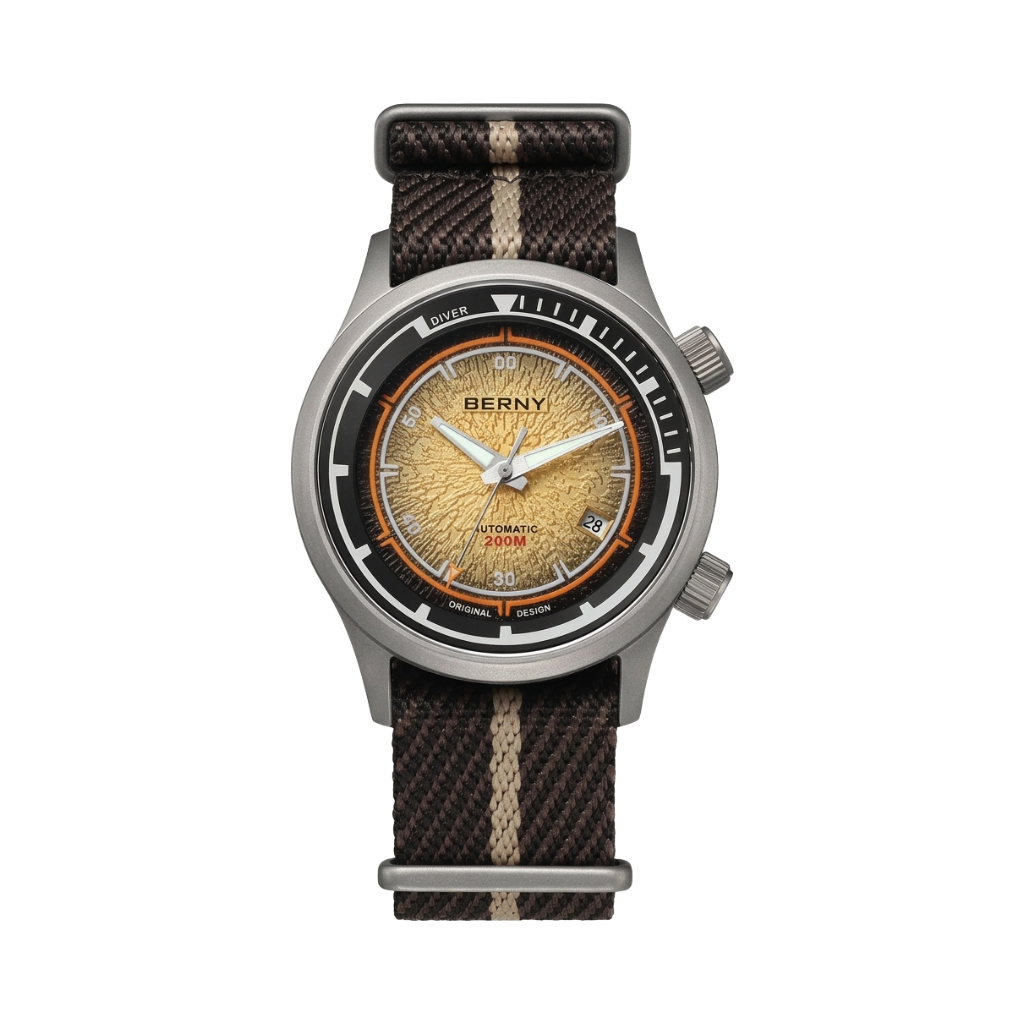 BERNY AMT159M - amber dial front view packshot