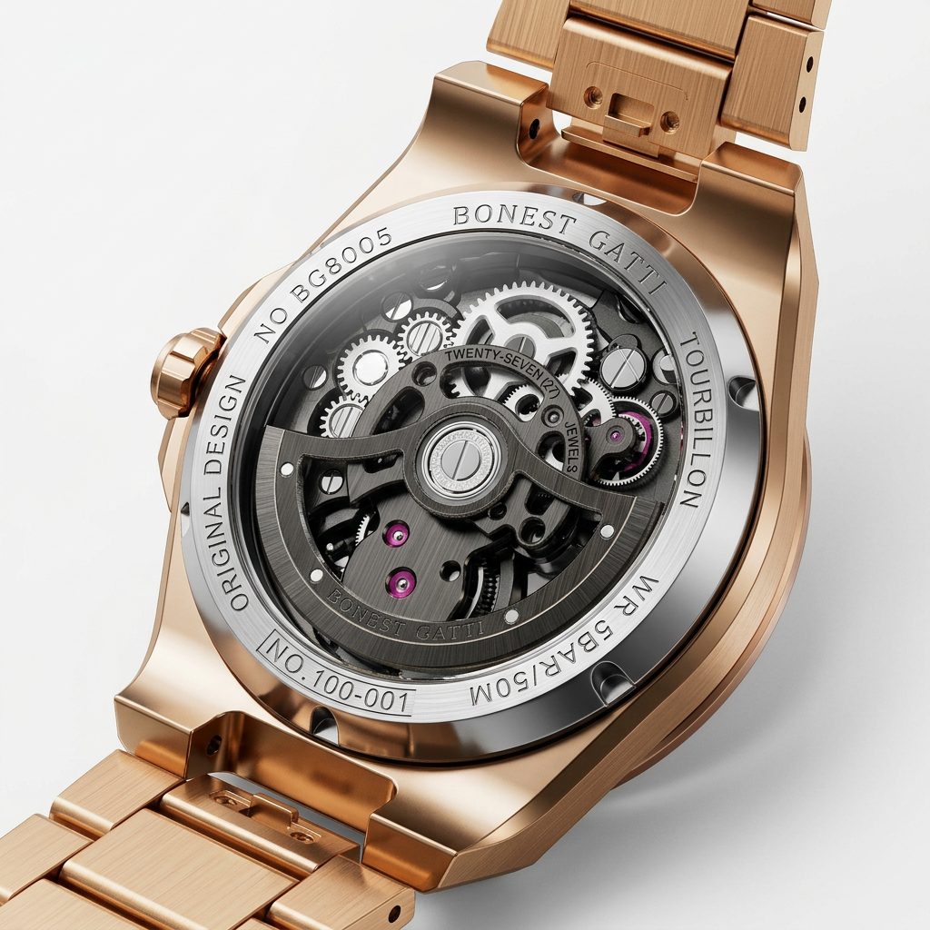 BONEST GATTI BG7004 - Mec - automatic luxury timepiece caseback engravings