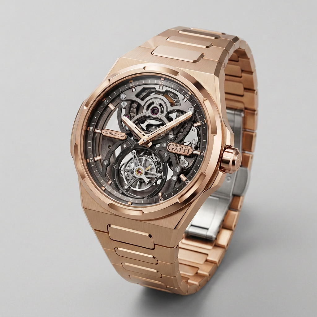 BONEST GATTI BG7004 - Mec - silver butterfly clasp three quarter view