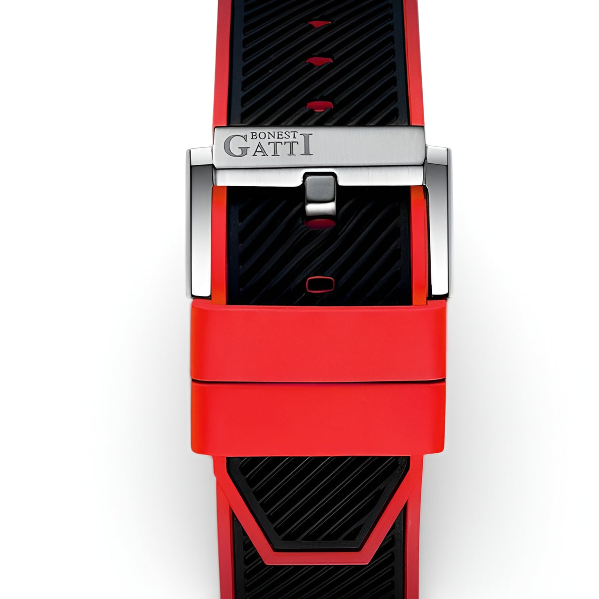 BONEST GATTI BG9601 rubber strap with stainless steel buckle engraved Bonest Gatti