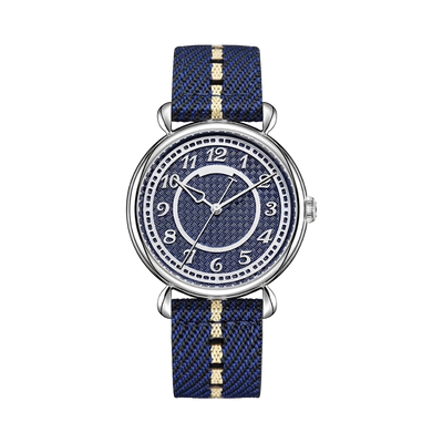 BREITVACHER Basketweave - navy blue dial front view packshot
