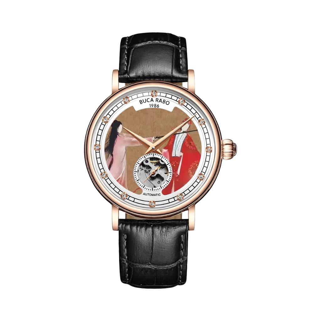BUCA RABO NHCO-DHXY - black leather strap front view packshot