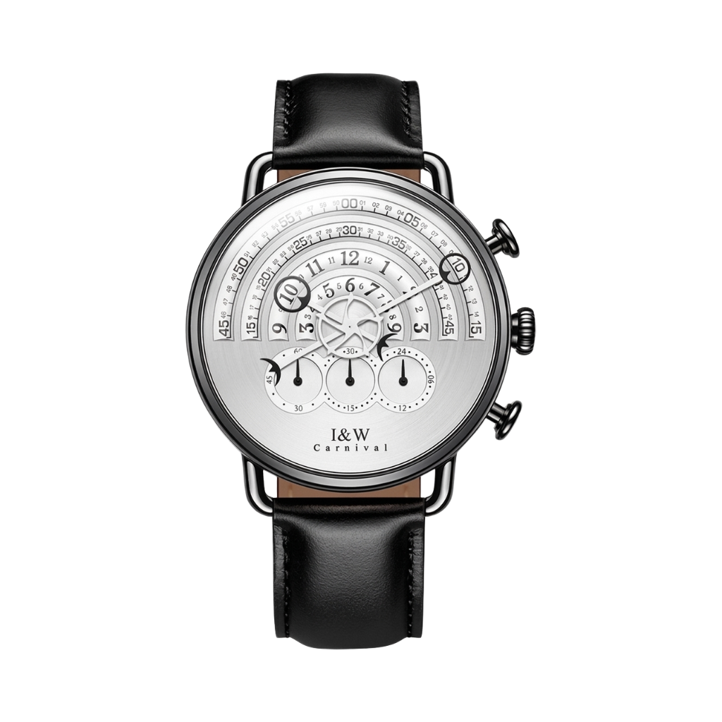 CARNIVAL 8816G - black case white dial front view packshot