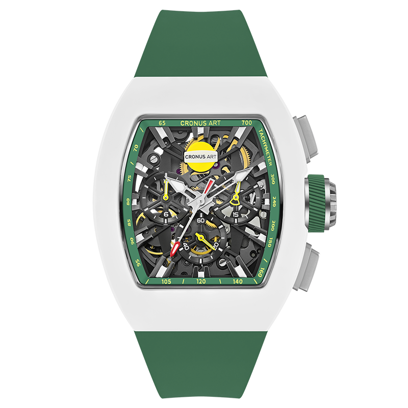 Cronusart CM011-008 - Ton - white case green strap