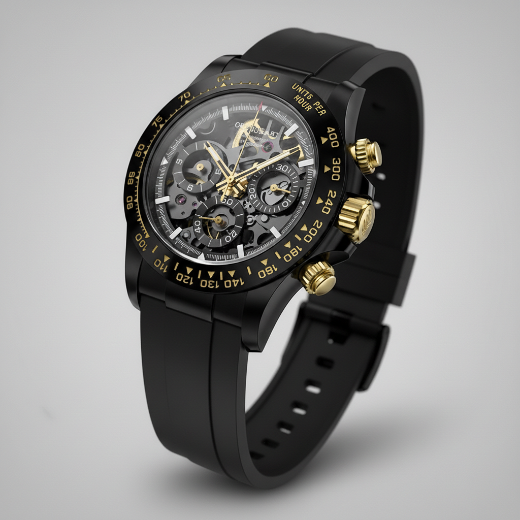 CRONUSART CM015-003 - Men - black buckle, men's, quiet luxury studio
