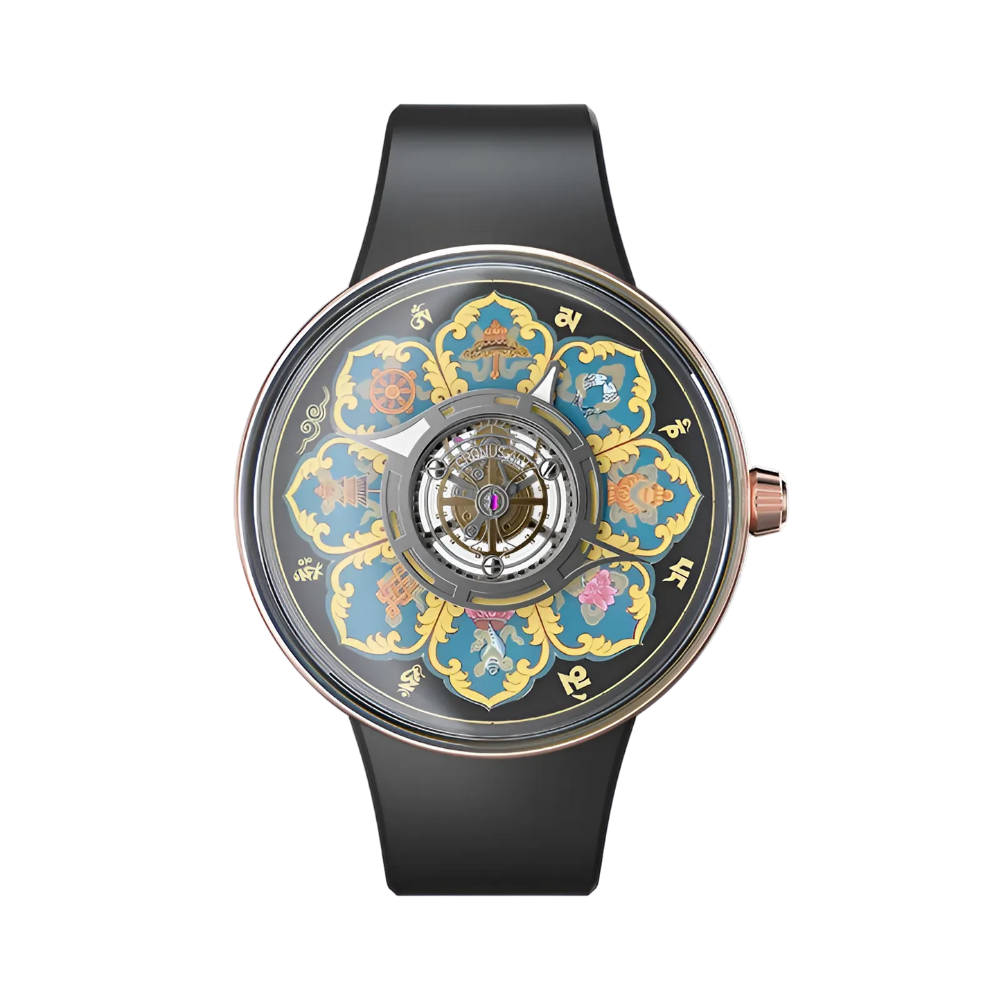 CRONUSART CM023-008 - Collector automatic tourbillon timepiece with titanium case, rose crown accent, exposed mechanics and 120 hour power reserve