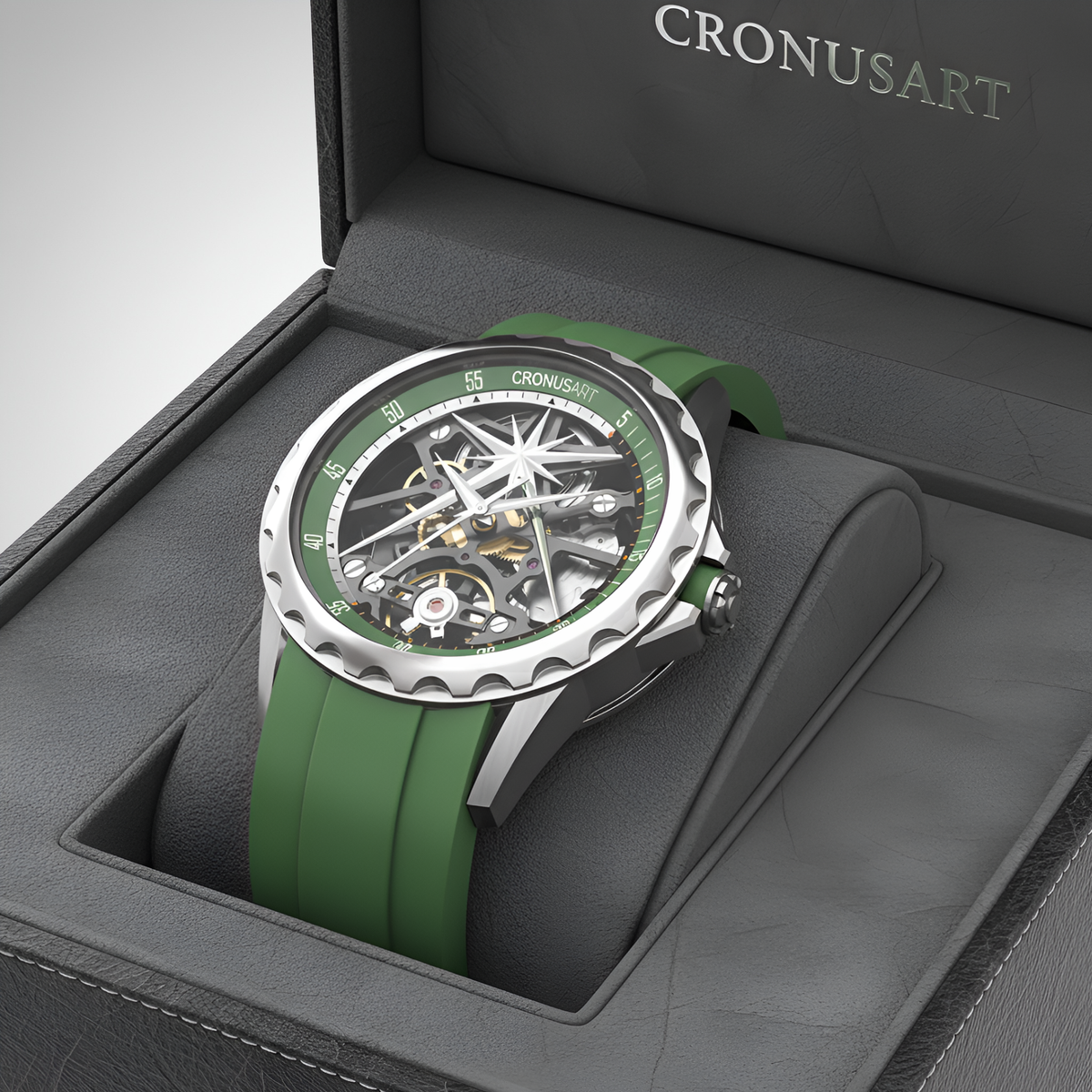 Cronusart CM05-06C Automatic Skeleton Watch - Hollow Out Edition in the box