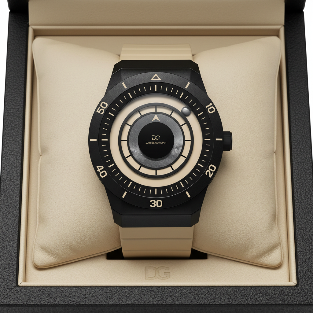 Daniel Gorman DG0131 - Me - luxury watch, macro closeup, presentation box