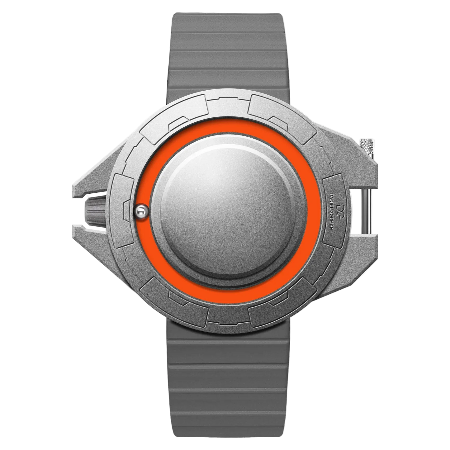Daniel Gorman DG0133 - Men's Quartz Watch Gray with orange accent on a white background