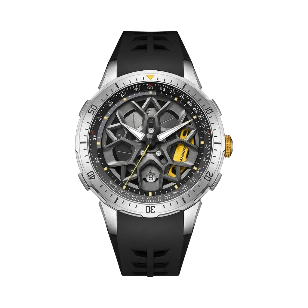 HANBORO 2005 - silver yellow caliper front view packshot