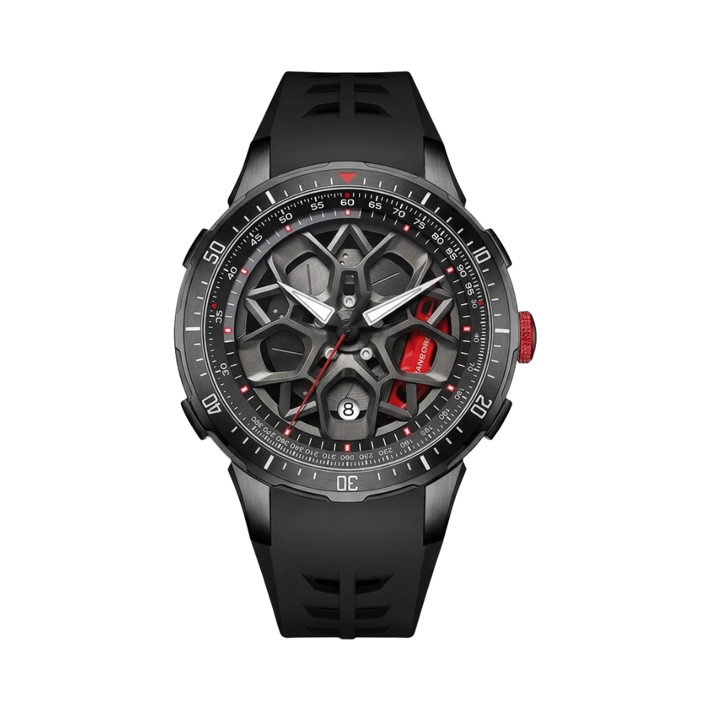 HANBORO 2005 - black red caliper front view packshot