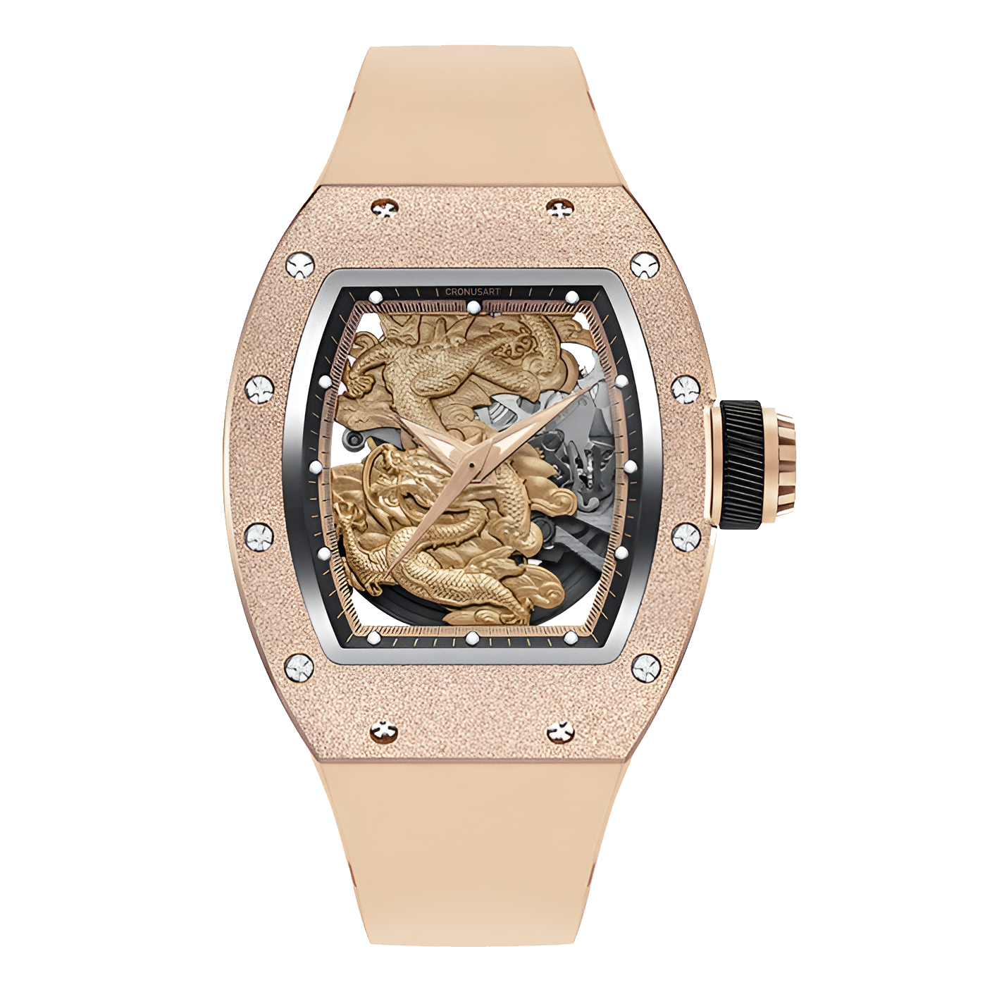 CRONUSART C30 - AM GD Men's Automatic Mechanical Watch Tonneau Wristwatch breitvacher