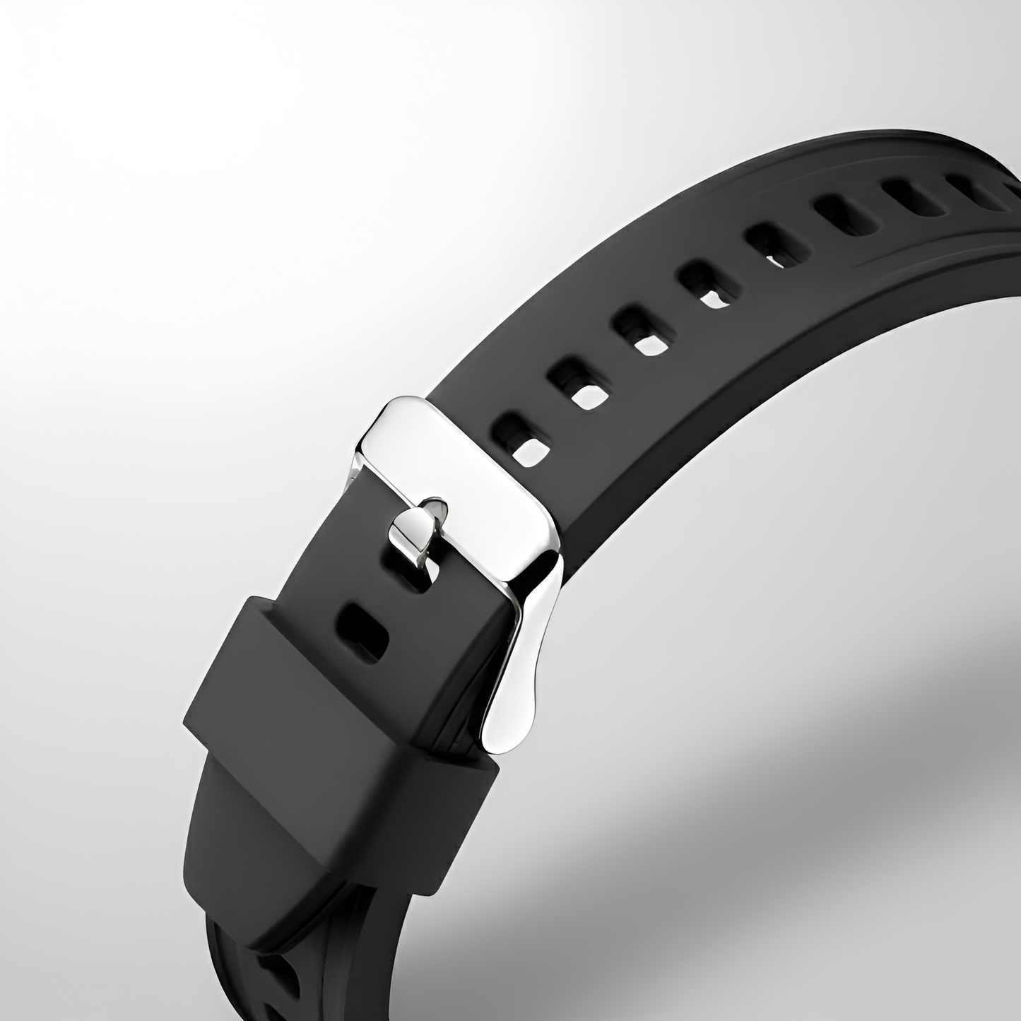 Daniel Gorman DG0221 - Silver buckle, black rubber strap