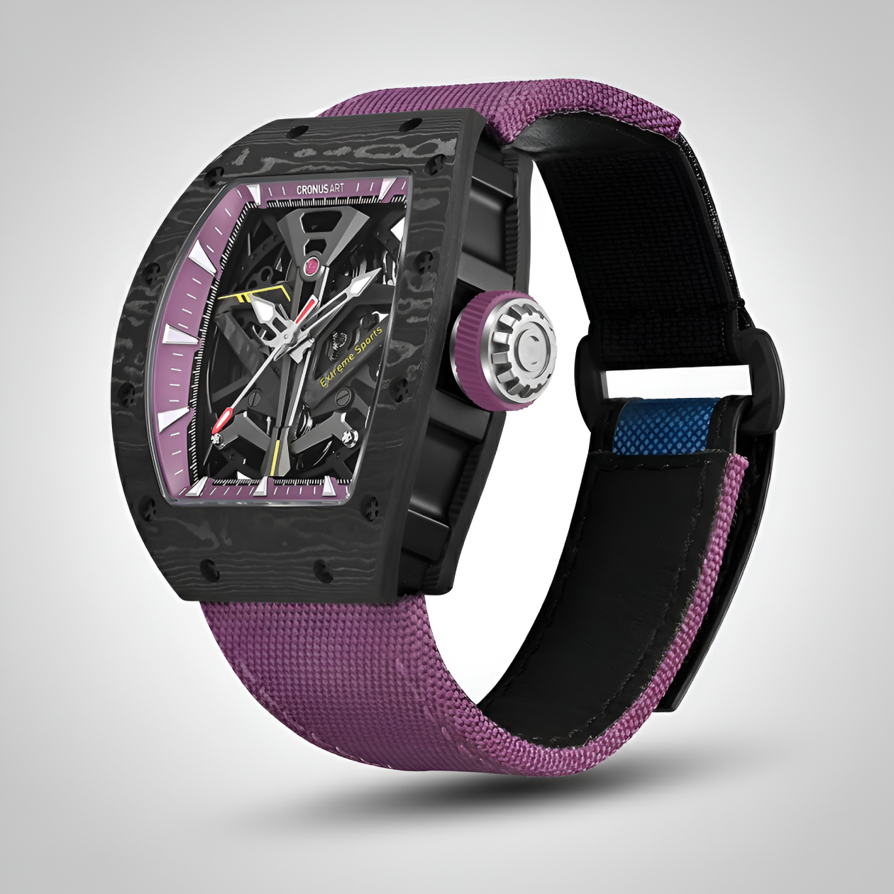 CRONUSART CM002-083 - Men's Automatic Watch Carbon Fiber Tonneau breitvacher
