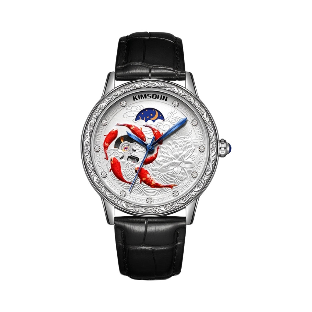 KIMSDUN Koi - silver white dial front view packshot