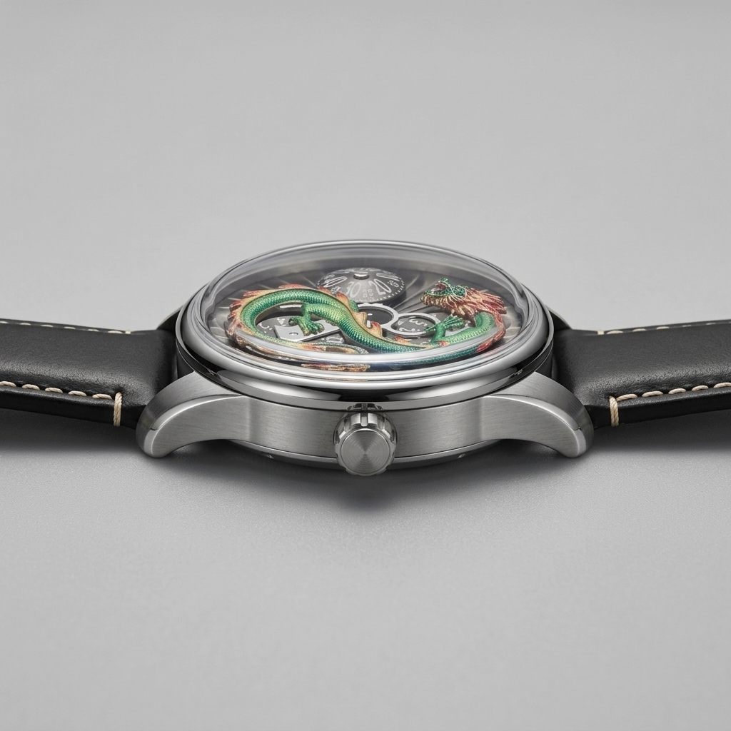 OBLVLO DRAGON-N - side profile case crown