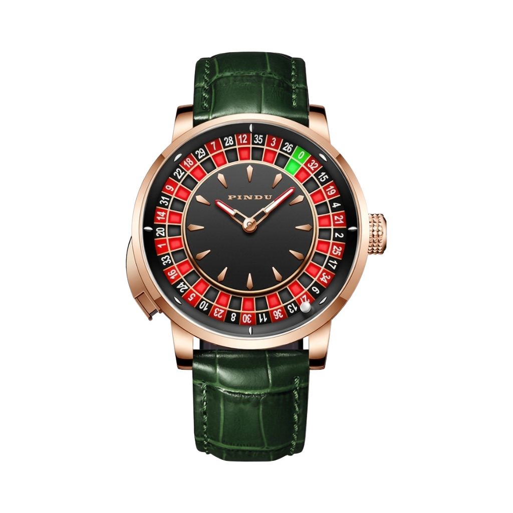 PINDU P6628 - black dial front view packshot
