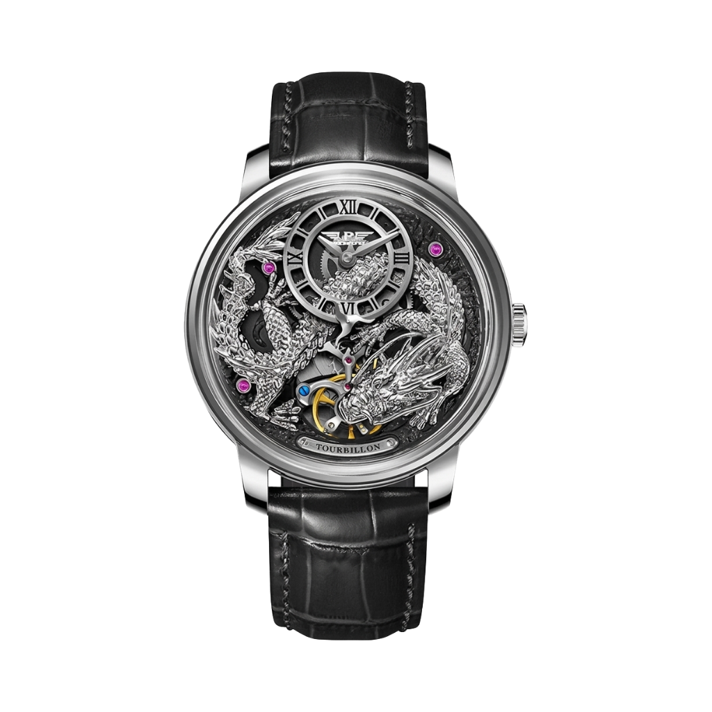 PINDU PD6632 - silver dragon front view packshot