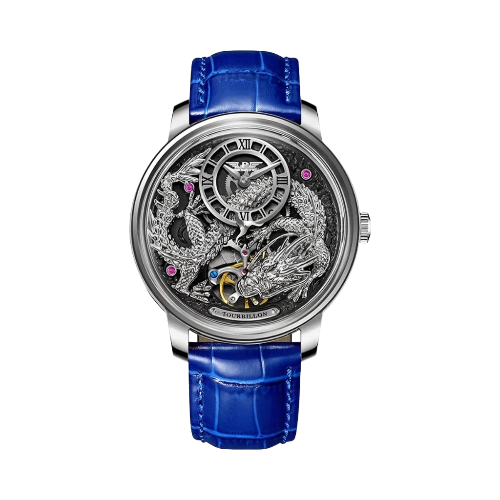 PINDU PD6632 - silver dragon front view packshot