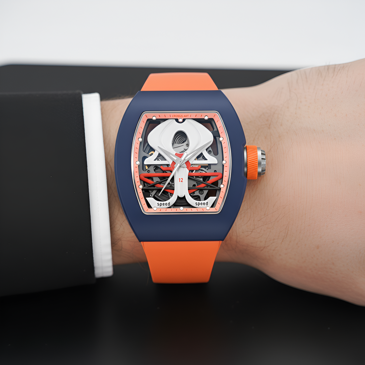Cronusart CM011-011 Tonneau Automatic Skeleton Watch - Space Station Edition breitvacher