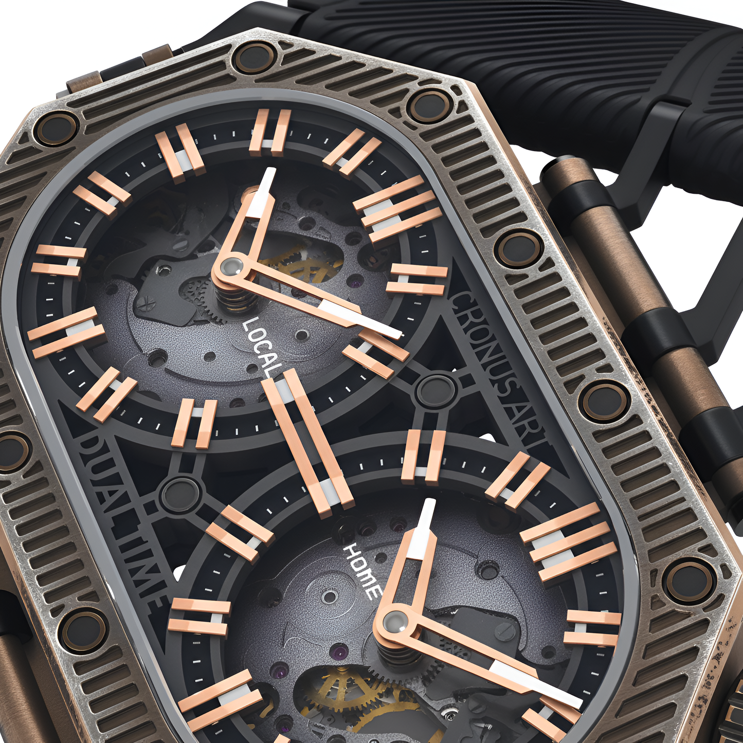 CRONUSART CM025-008 Men's Automatic Mechanical Dual Time Wristwatch breitvacher