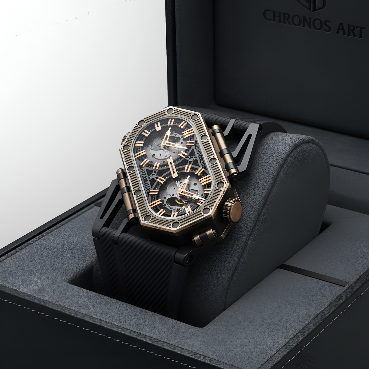CRONUSART CM025-008 Men's Automatic Mechanical Dual Time Wristwatch breitvacher