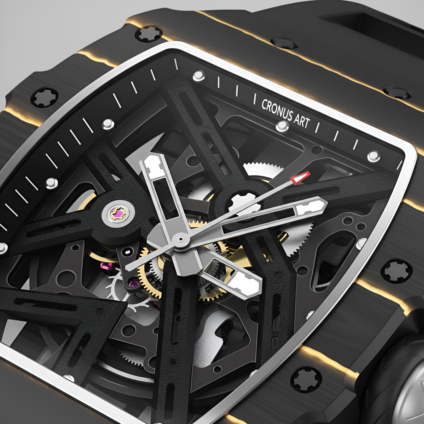Cronusart CM002-12A Men Automatic Watch - NTPT Carbon Skeleton breitvacher