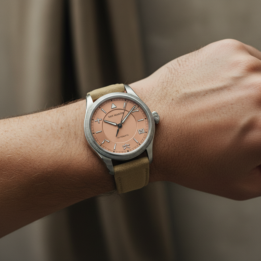 San Martin SN0033 - Pilot Automatic Watch with Aviation Design breitvacher