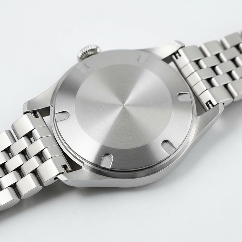 San Martin SN0033 - Pilot - case back, brushed finish