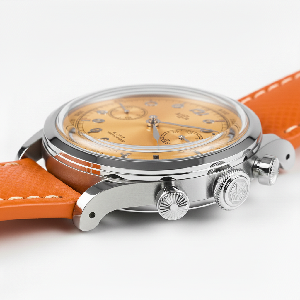San Martin SN0101-G-JS-1 - side profile, domed crystal