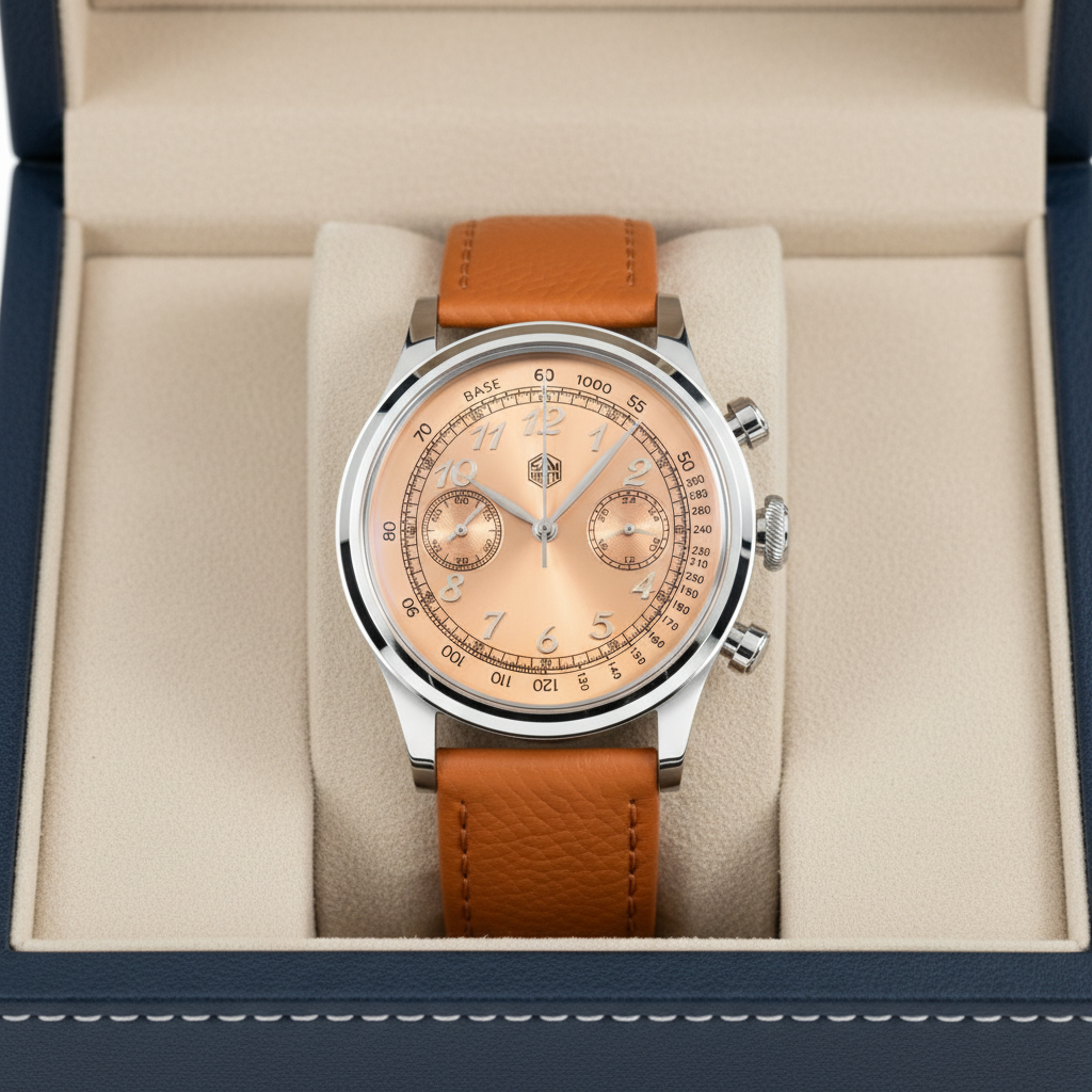 San Martin SN0101-G-JS-1 - textured leather strap, buckle
