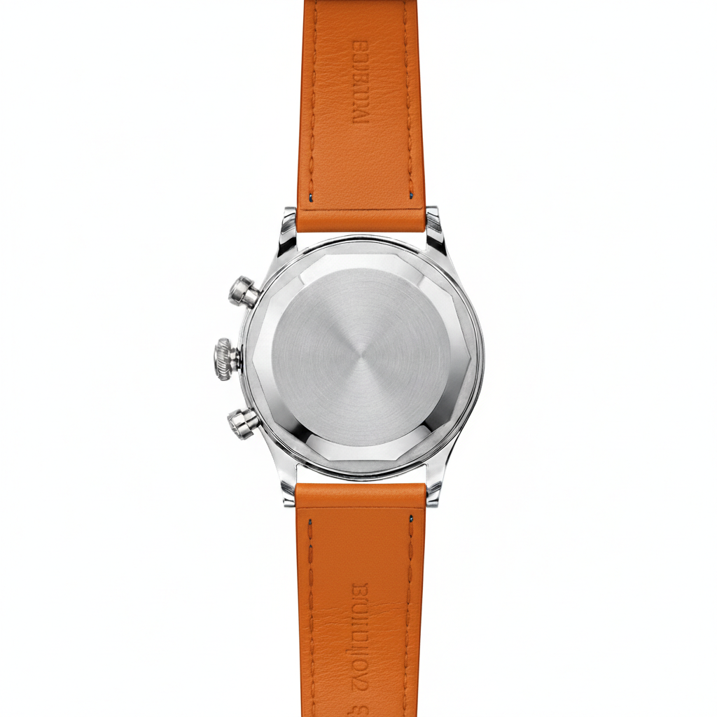 San Martin SN0101-G-JS-1 - rear solid caseback brown strap