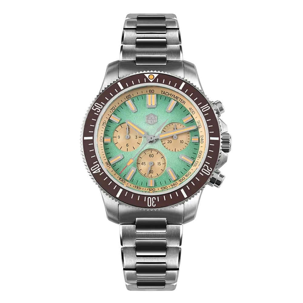 San Martin SL4801 - Chron - vibrant orange blue watch