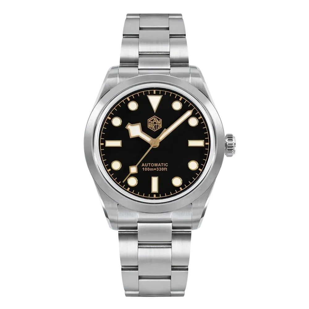 San Martin SN0107-G6 - Au - black dial, isolated