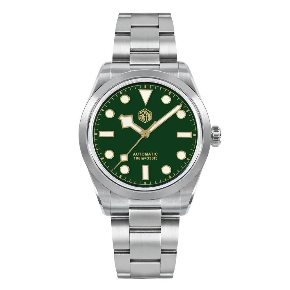 San Martin SN0107-G6 - Au - green dial, isolated