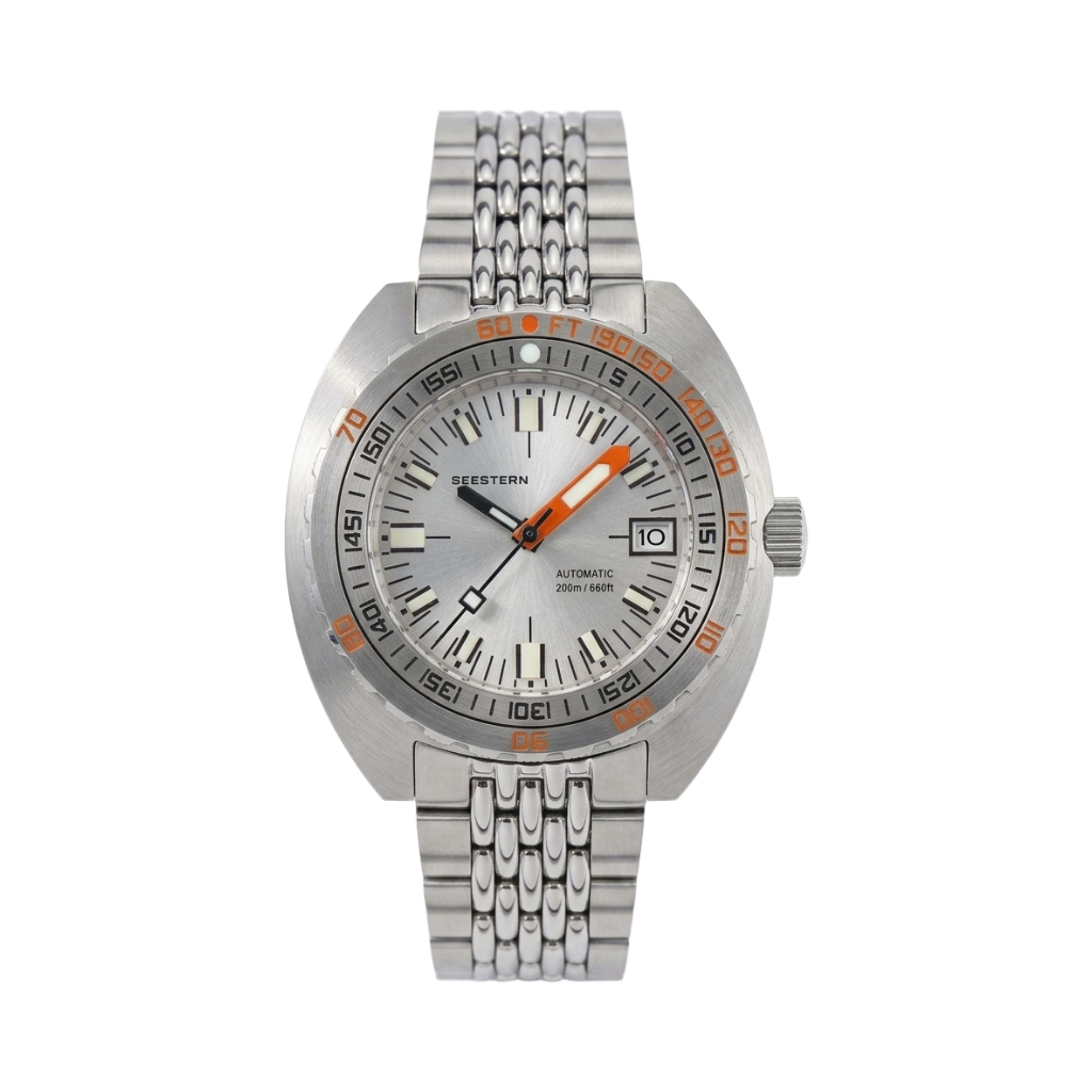 SEESTERN S406 - silver dial front view packshot