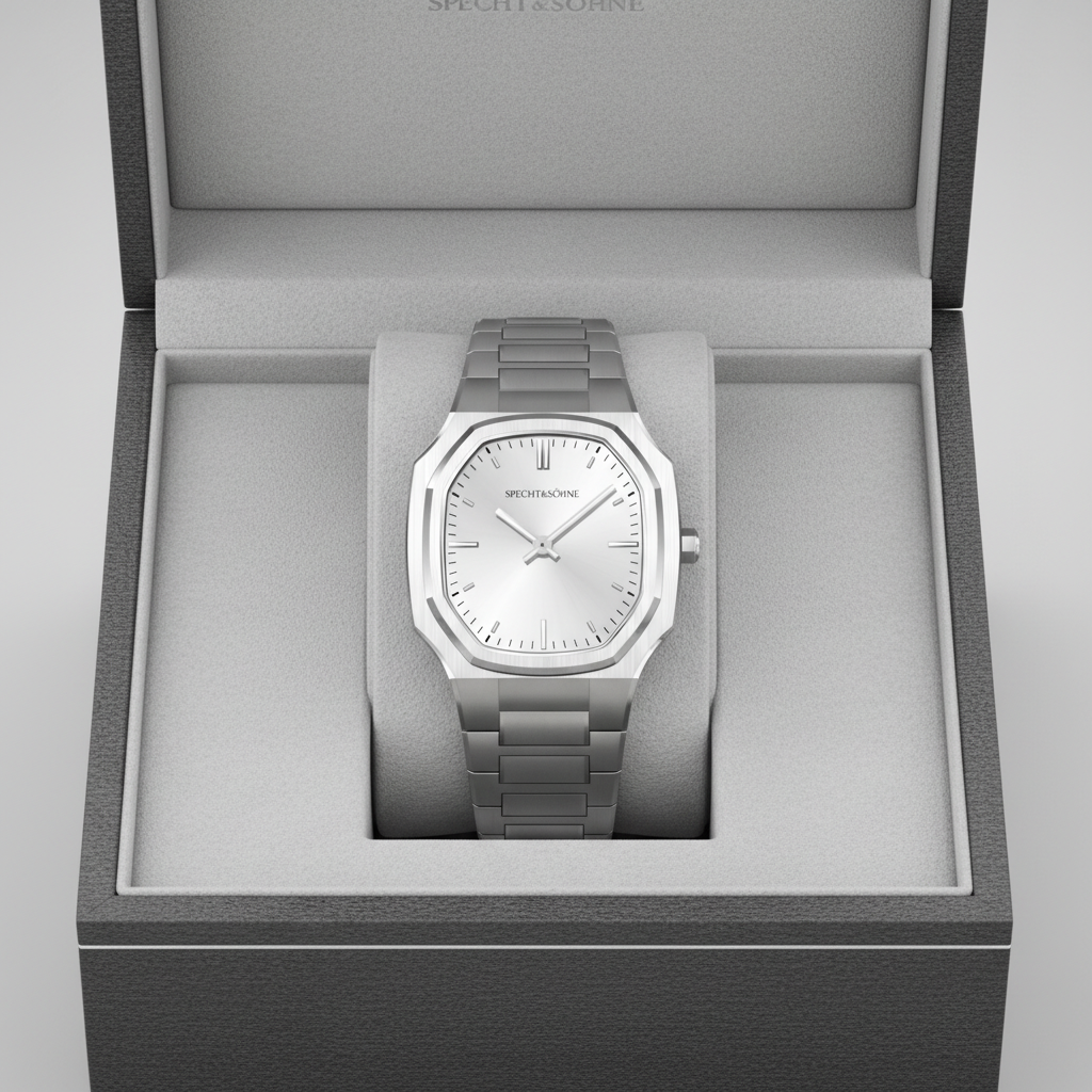 Specht & Söhne SP0002 - M - luxury watch, presentation box, close-up, front-view