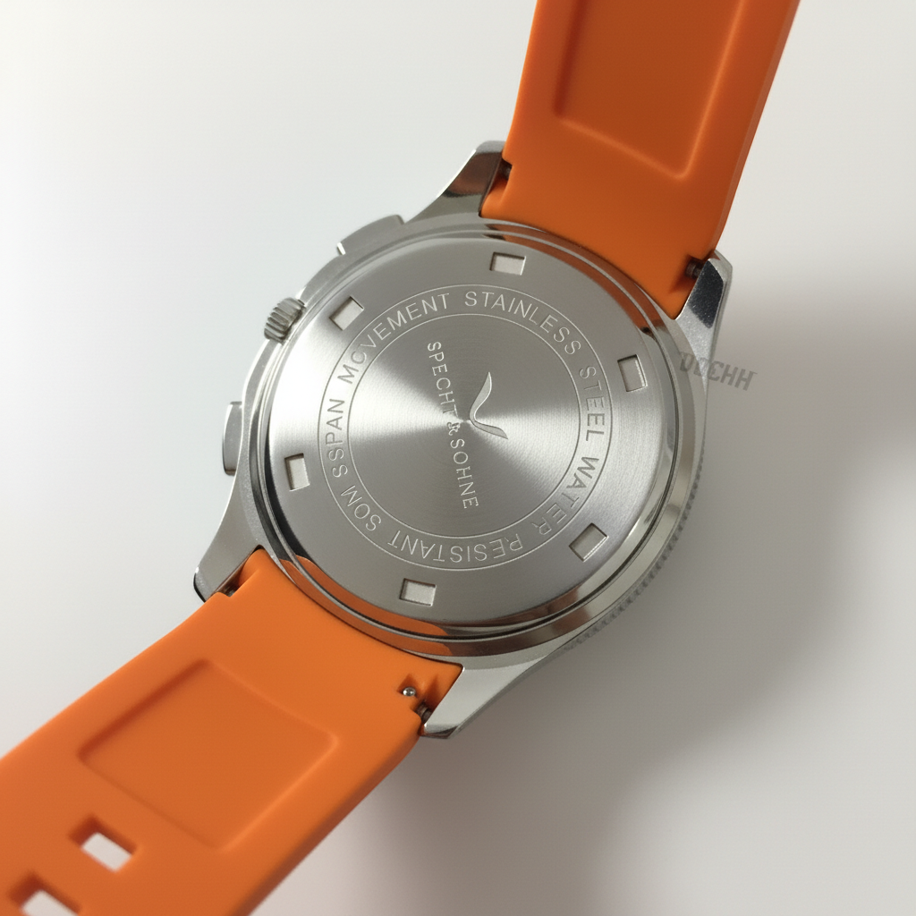 Specht & Söhne SP0006 - M - orange strap case back view
