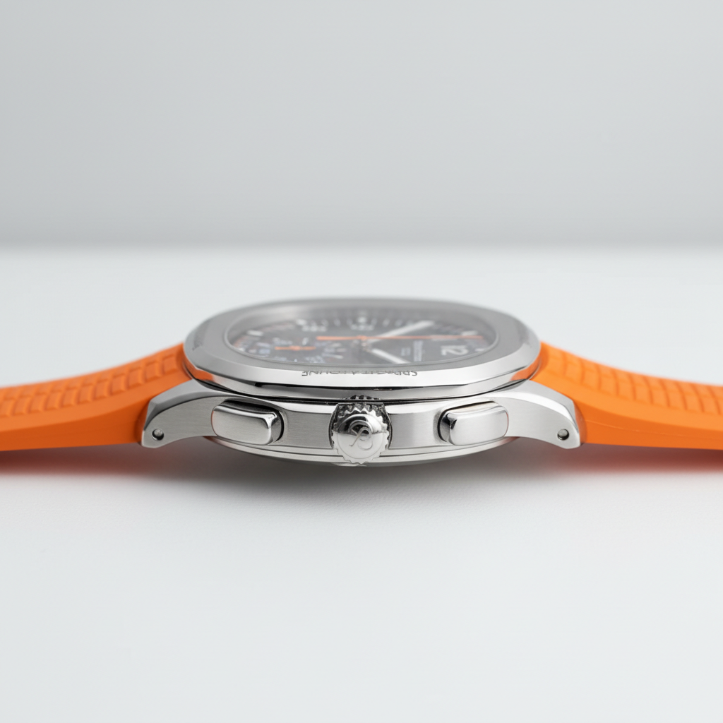 Specht & Söhne SP0006 - M - steel case, side profile, lug geometry, crown guards