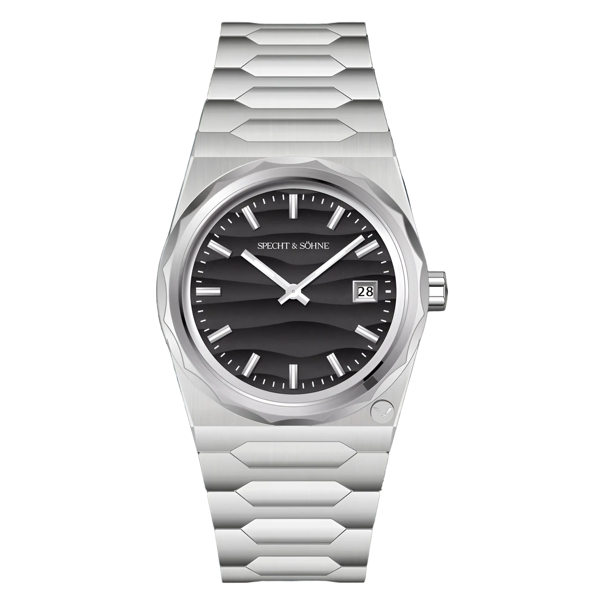 Specht & Söhne VC222 - Q - black dial front view