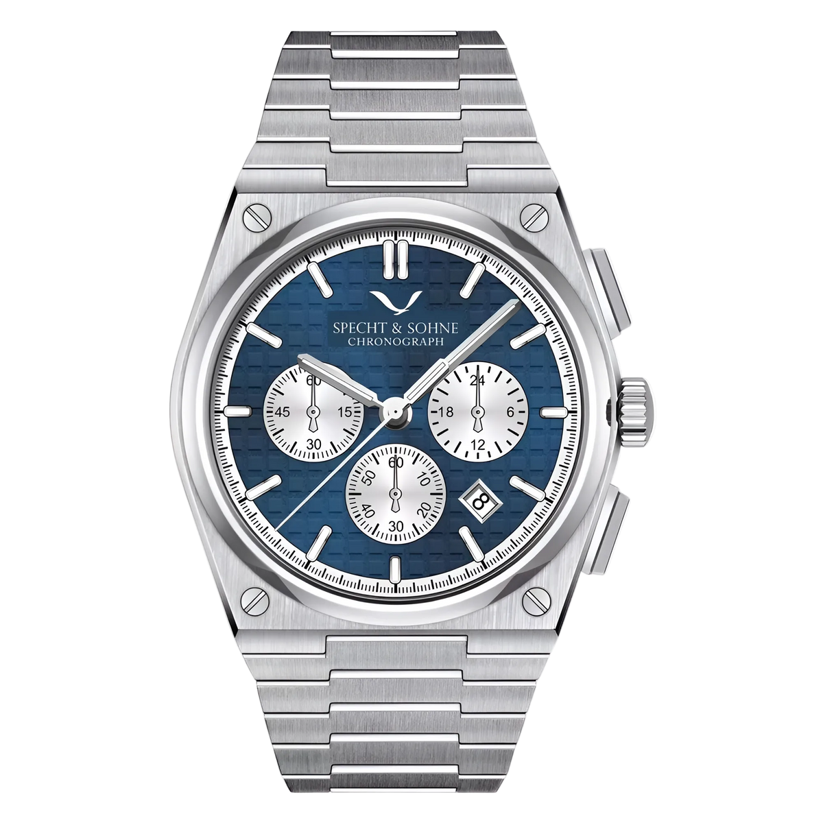 Specht & Söhne SP0005 - M - textured blue dial, front