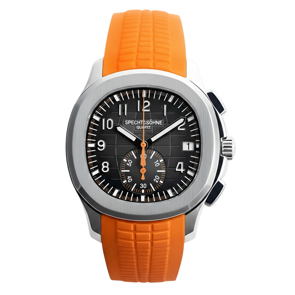 Specht & Söhne SP0006 - M - orange strap, black dial