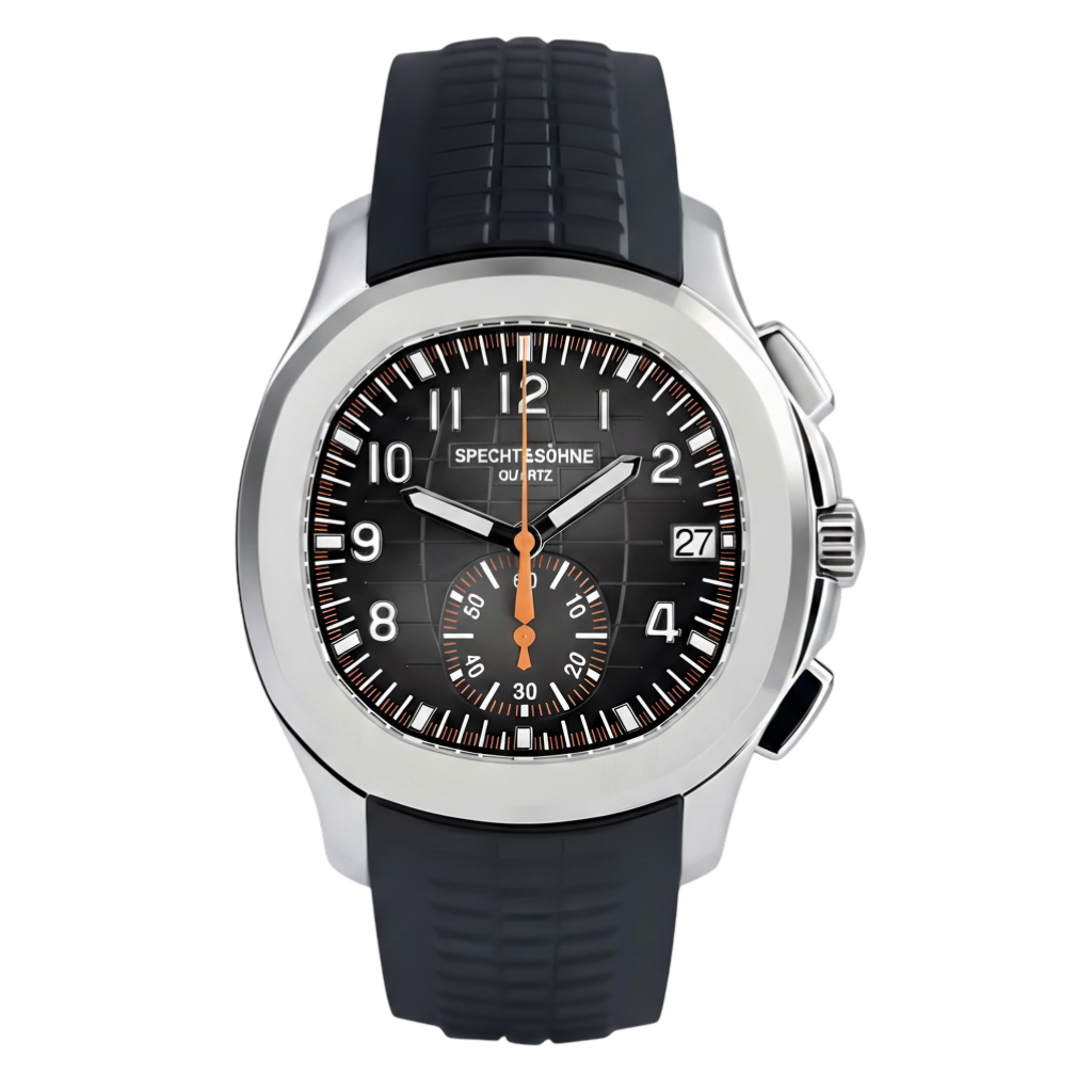 Specht & Söhne SP0006 - M - Black strap, black dial